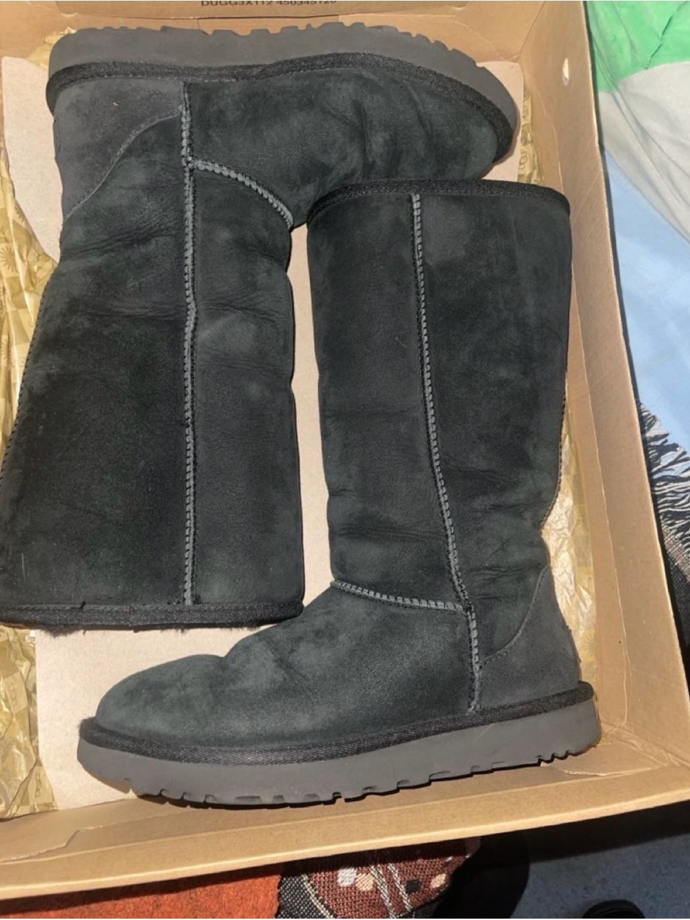 UGG Black Suede Classic Tall Boots